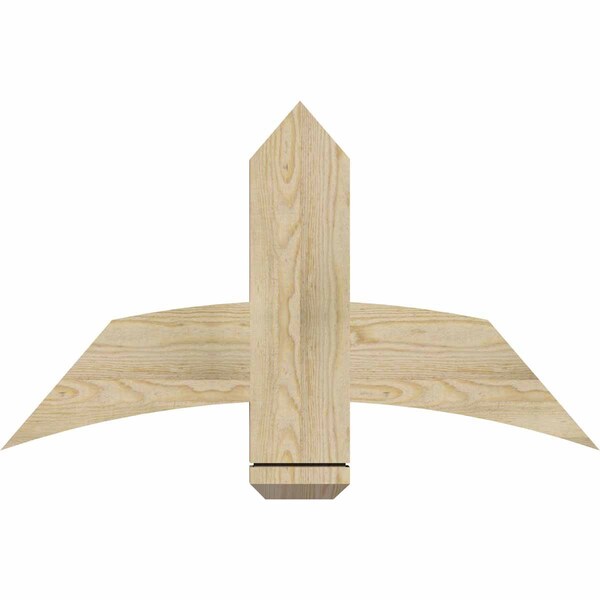 Ekena Millwork Bellingham Rough Sawn Timber Gable Bracket, Douglas Fir, 36"W x 21"H x 2"D x 6"F, 14/12 Pitch GBW036X21X0206BEL00RDF - main
